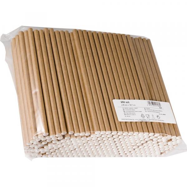 Papstar papierowe słomki beżowe KRAFT45666 A'250