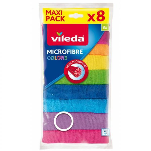 Vileda Colors Microfibre ścierki uniwersalne 8 sztuk
