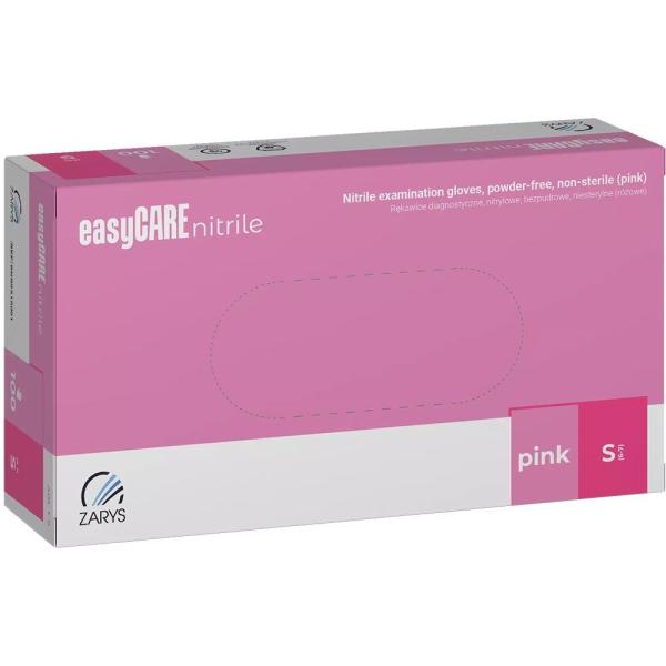 Zarys rękawice nitrylowe easyCare S 100szt. różowe