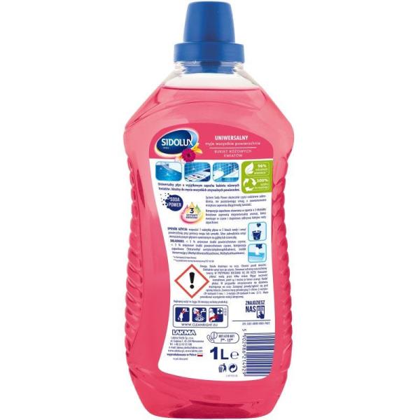 Sidolux płyn uniwersalny 1L bukiet różowych kwiatów
