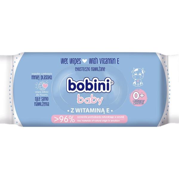 Bobini Baby chusteczki nawilżane z witaminą E 60 sztuk