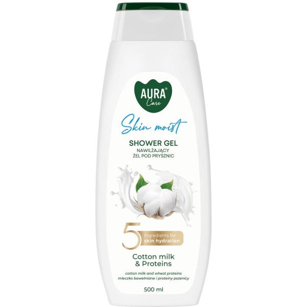 Bispol Aura żel pod prysznic 500ml Mleczko Bawełniane i Proteiny (ASG-010-004) 