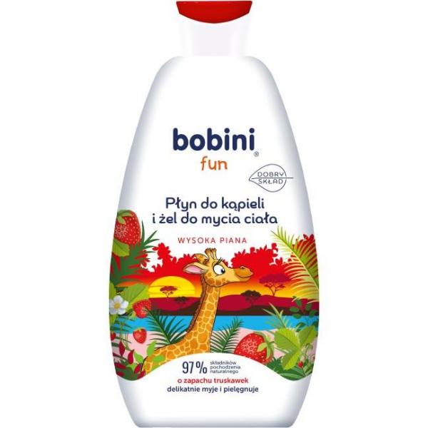 Bobini Fun płyn i żel do kąpieli 2w1 Truskawkowa Wyspa 500ml