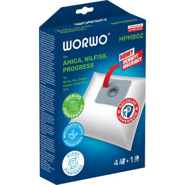 Worwo worki do odkurzacza MPMB02 4szt. Electrolux, Philips, AEG