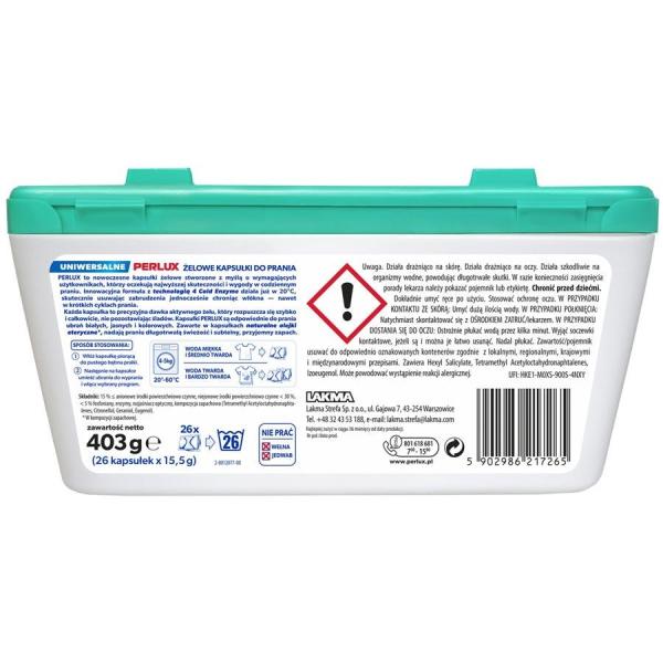 Perlux kapsułki piorące żelowe 26szt. Uniwersalne
