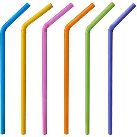 Papstar słomki łamane 1000 sztuk Mix Kolorów 86300