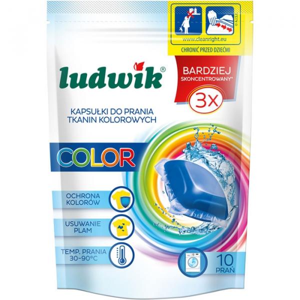 Ludwik kapsułki do prania tkanin kolorowych 10szt