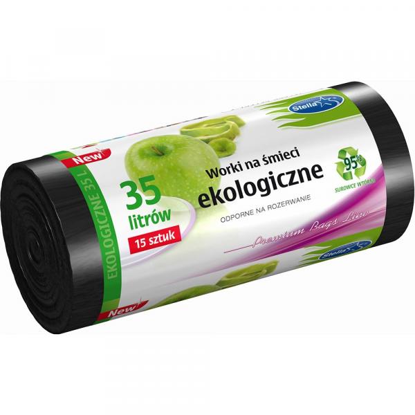 Stella worki ekologiczne LDPE 35L/15