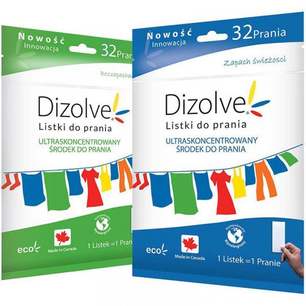 Dizolve listki do prania ubrań 32 szt. bezzapachowe