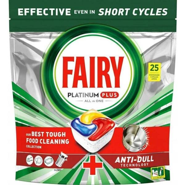 Fairy Platinum Plus kapsułki do zmywarki 25 sztuk Lemon