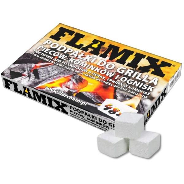 Flamix podpałka do grilla biała 48 kostek
