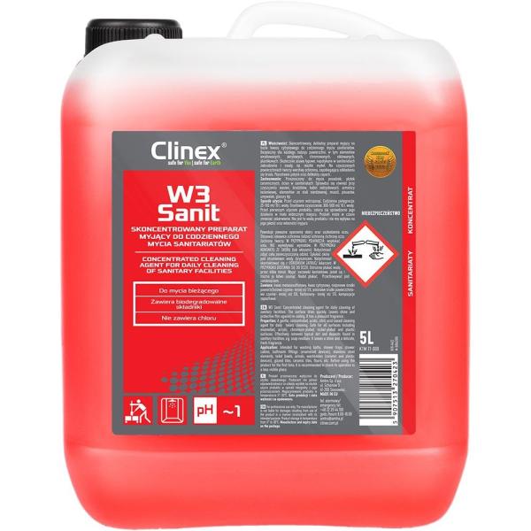 Clinex W3 Sanit płyn do mycia sanitariatów i łazienek 5L
