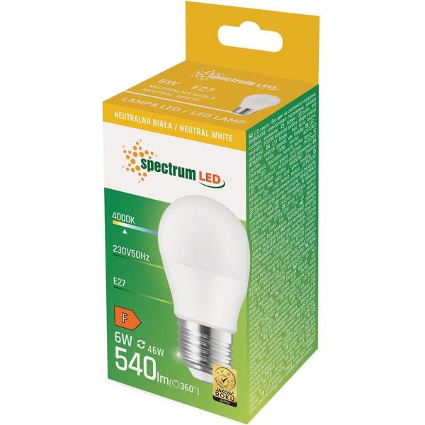 Spectrum LED żarówka E27 6W biała