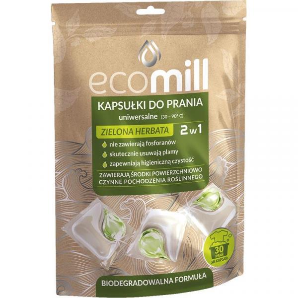 Ecomill Zielona Herbata kapsułki piorące 30 sztuk uniwersalne