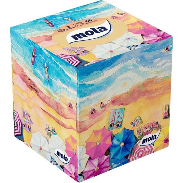 Mola chusteczki higieniczne CUBIC 3-warstwowe 58 sztuk