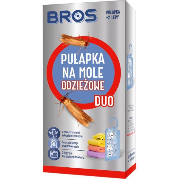 Bros pułapka na mole odzieżowe DUO + 2 wkłady