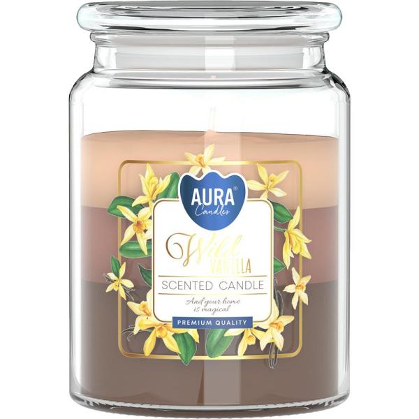 Bispol Aura świeca zapachowa w słoiku snd99t-387 Dzika Wanilia 