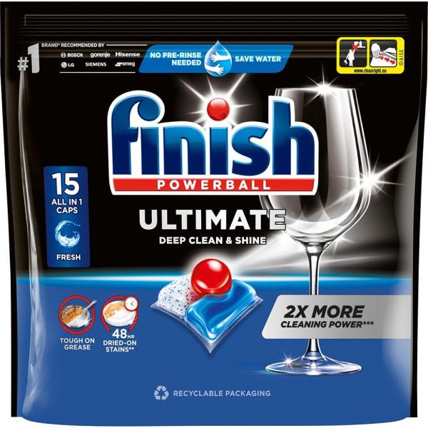 Finish Ultimate tabletki do zmywarek 15 sztuk Regular 