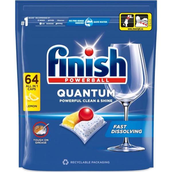 Finish Quantum tabletki do zmywarki 64szt. Lemon