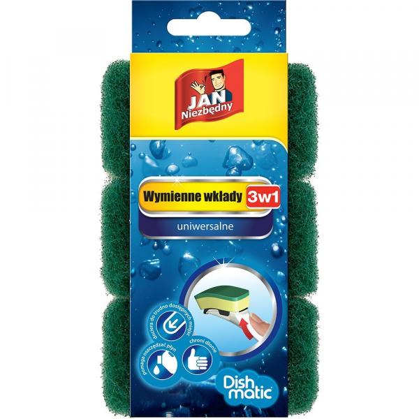 Jan Niezbędny Dishmatic zmywak- wkład wymienny uniwersalny 3szt.
