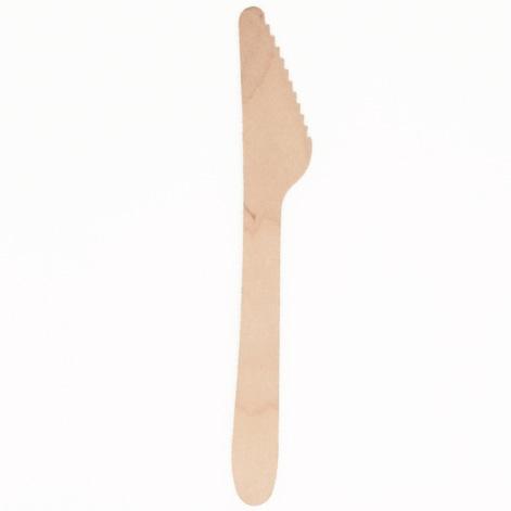 Papstar noże drewniane 16.5cm 100 sztukrn