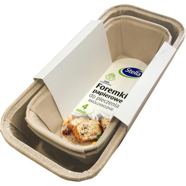 Stella ekologiczne foremki do pieczenia 4szt. papierowe