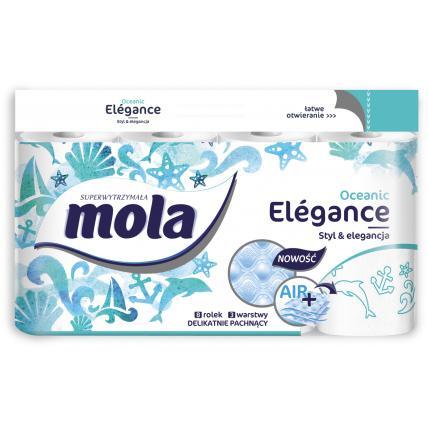 Mola Elegance papier toaletowy 3-warstwowy oceanic 8 szt.