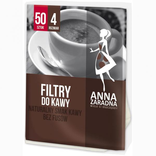 Anna Zaradna filtry do kawy Rozmiar 4 50szt