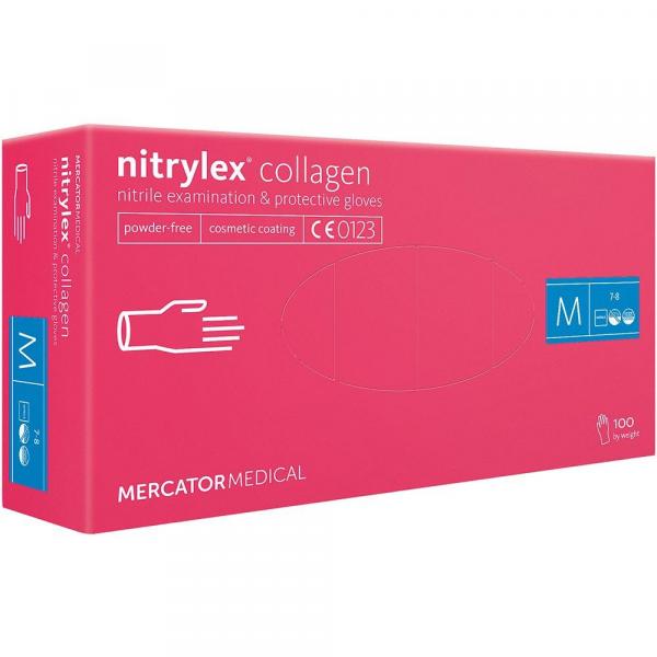 Rękawice Nitrylowe rozmiar M 100szt (bezpudrowe) Nitrylex
