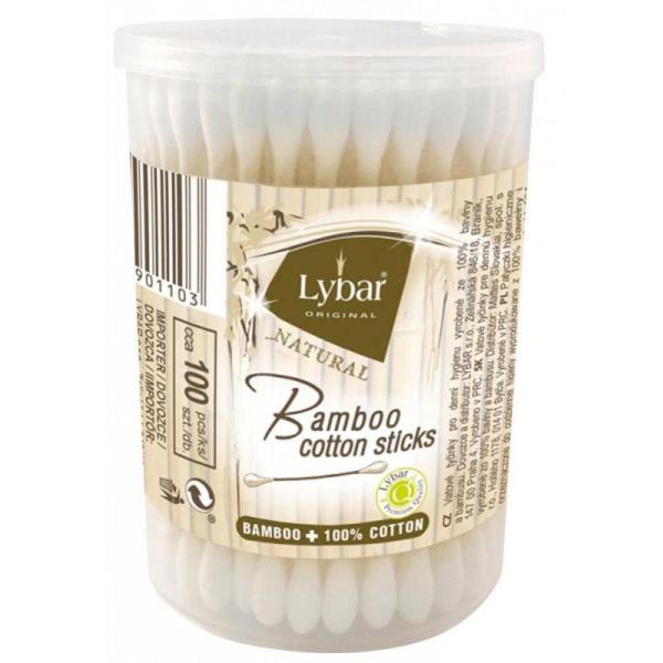 Mattes Lybar patyczki do uszu bambusowe 100 sztuk pudełko