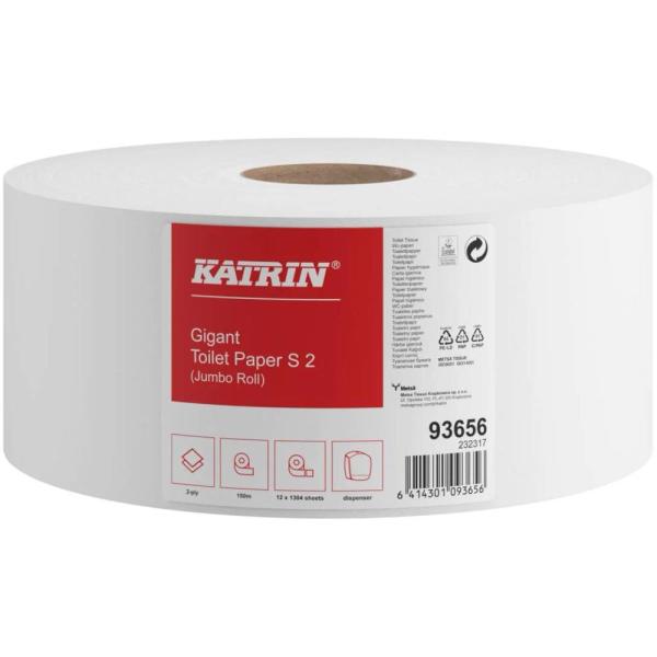 Katrin papier toaletowy 93656 biały 2-warstwowy, 150 metrów, 12 sztuk (2504)