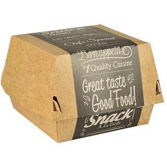 Papstar papierowe pudełko na hamburgery 11.5x11x7cm 50 sztukrn
