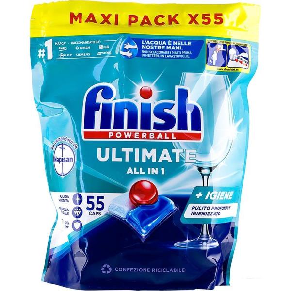 Finish Powerball Ultimate all in 1 kapsułki do zmywarek 55 sztuk