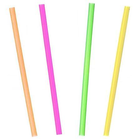 Słomki do napojów proste kolorowe 500 sztuk
