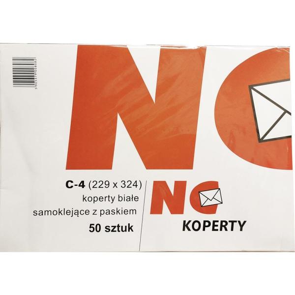 Koperta z paskiem klejącym C4 229x324mm 50szt. Biała