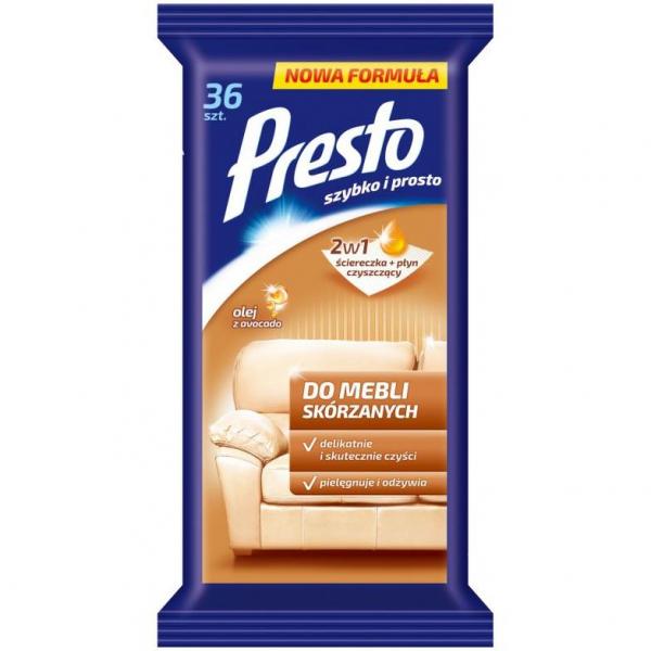 Presto chusteczki do mebli skórzanych 36 sztuk
