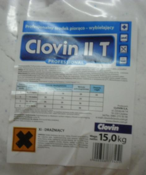 Clovin II T środek piorąco-wybielający 15kg worek