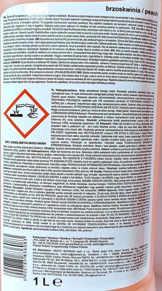 General Fresh płyn do WC 1L Action Gel Force Pink Peach
