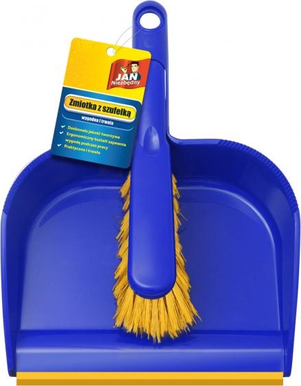 Jan Niezbędny zmiotka z szufelką