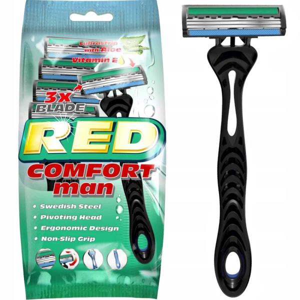 Mattes Red Comfort Man golarka 3-ostrzowa 5szt.