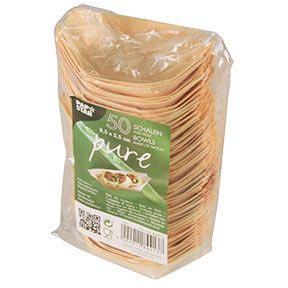 Papstar Pure miseczka drewniane łódka 8,5x5x5cm 50szt. 84413
