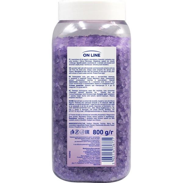 On Line sól do kąpieli 800g Lawenda
