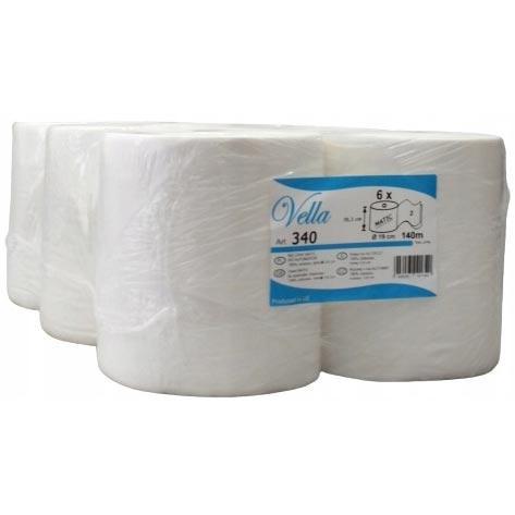 Vella Matic 340 ręcznik papierowy 2W 19cm 6 rolek Biały

