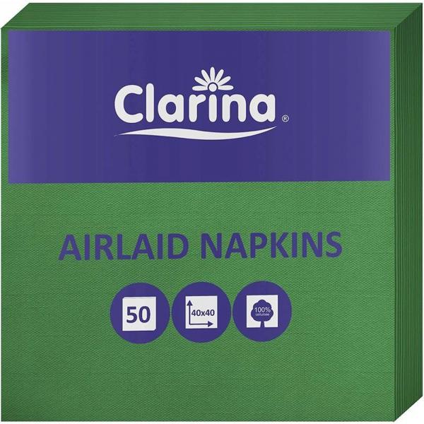 Clarina serwetki Airlaid 40x40 50 sztuk Zielone
