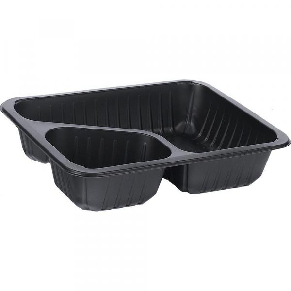 Maptipack pojemnik prostokątny 2-komorowy czarny
