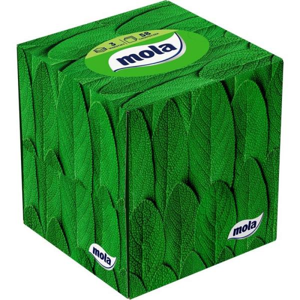 Mola chusteczki higieniczne CUBIC 3-warstwowe 58 sztuk