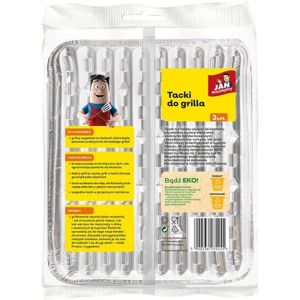 Jan Niezbędny tacki do grilla 3 sztuki