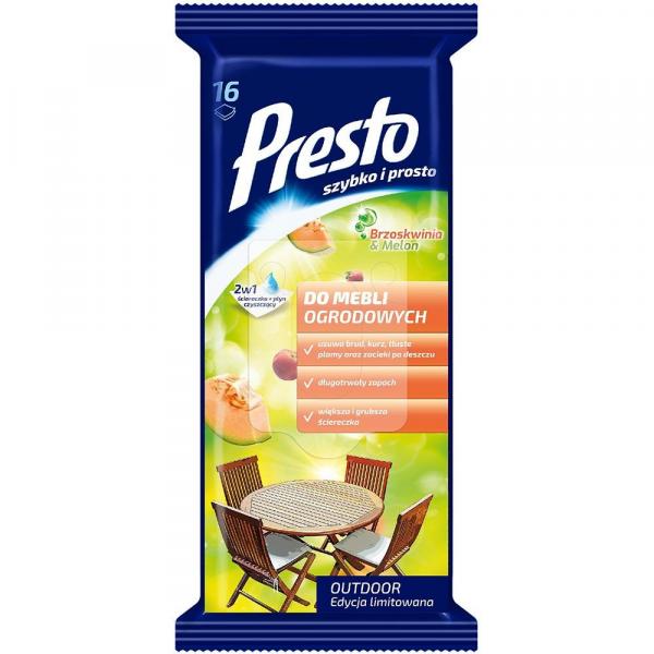 Presto chusteczki do czyszczenia mebli ogrodowych 16szt.