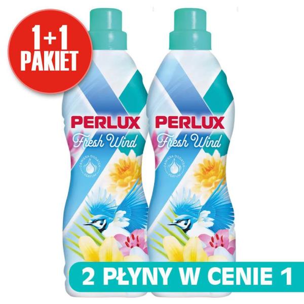 Perlux PAKIET płyny do płukania 900ml Fresh Wind (1+1 GRATIS)