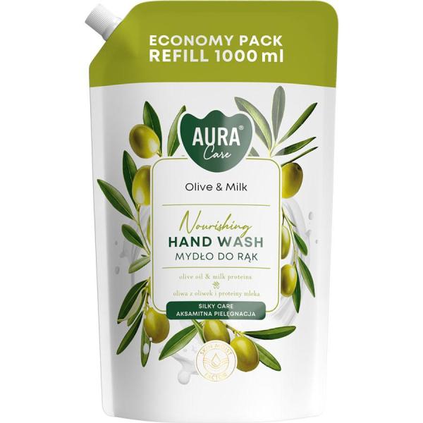 Bispol Aura mydło w płynie zapas 1L Oliwka i Mleko (AHW-002-005) 